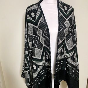 Navajo Ikat super soft inspired print wrap cape